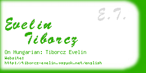 evelin tiborcz business card